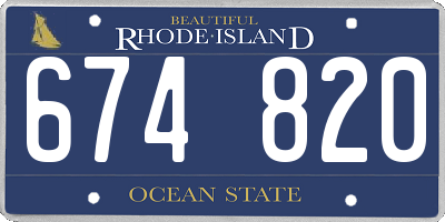 RI license plate 674820
