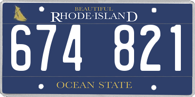 RI license plate 674821