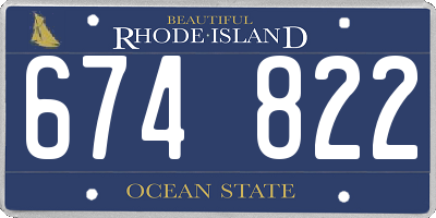 RI license plate 674822
