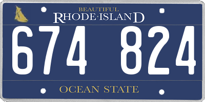 RI license plate 674824