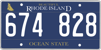 RI license plate 674828