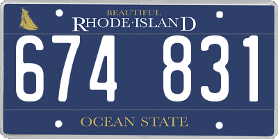 RI license plate 674831
