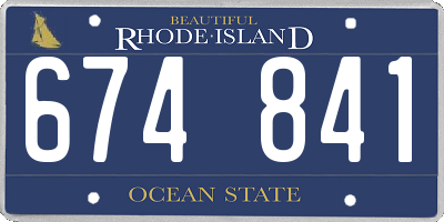 RI license plate 674841