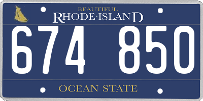 RI license plate 674850