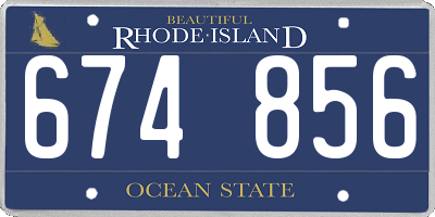 RI license plate 674856