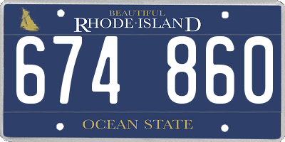 RI license plate 674860