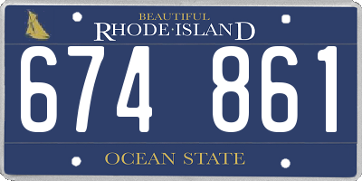 RI license plate 674861