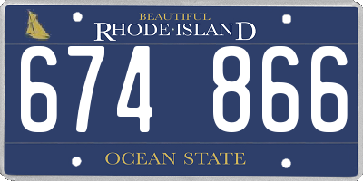 RI license plate 674866