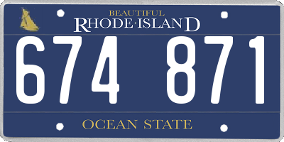 RI license plate 674871