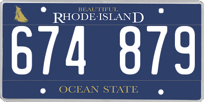 RI license plate 674879