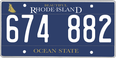 RI license plate 674882