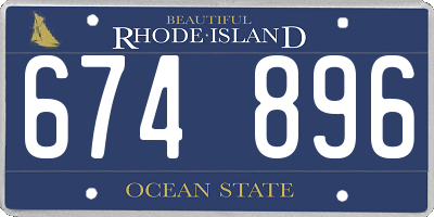 RI license plate 674896