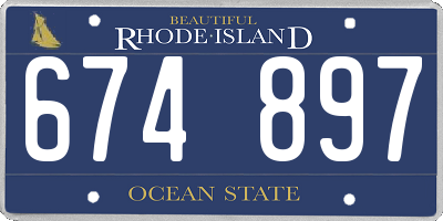 RI license plate 674897