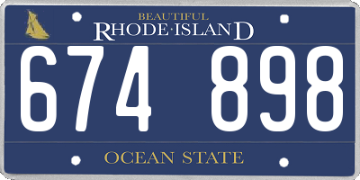 RI license plate 674898