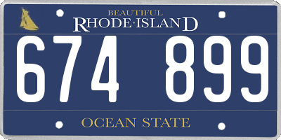RI license plate 674899