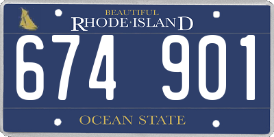 RI license plate 674901
