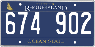 RI license plate 674902