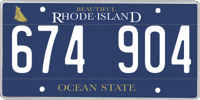 RI license plate 674904