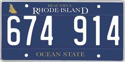 RI license plate 674914