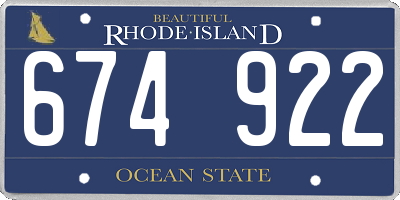 RI license plate 674922