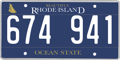 RI license plate 674941