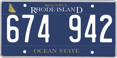 RI license plate 674942