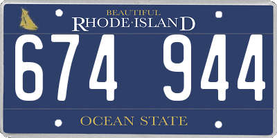 RI license plate 674944