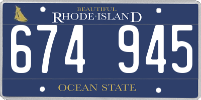 RI license plate 674945