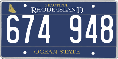 RI license plate 674948