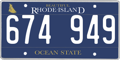 RI license plate 674949