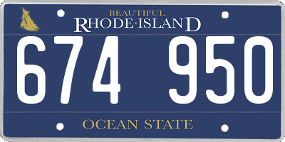 RI license plate 674950