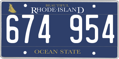 RI license plate 674954