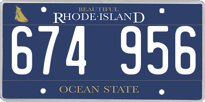 RI license plate 674956