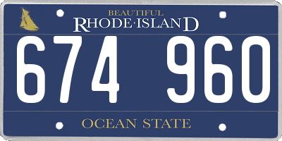 RI license plate 674960