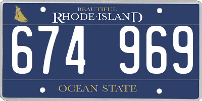 RI license plate 674969