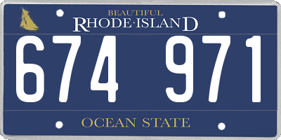 RI license plate 674971