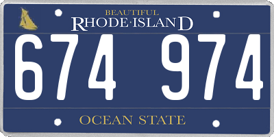 RI license plate 674974