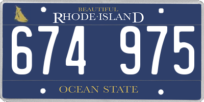 RI license plate 674975