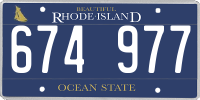 RI license plate 674977