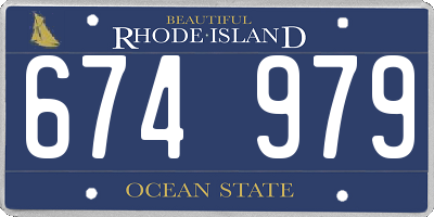 RI license plate 674979