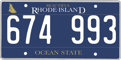 RI license plate 674993