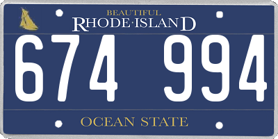 RI license plate 674994