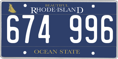 RI license plate 674996
