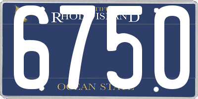 RI license plate 6750