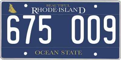 RI license plate 675009
