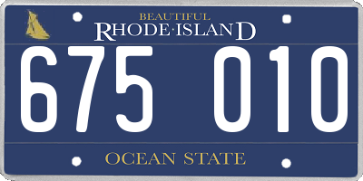 RI license plate 675010