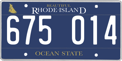 RI license plate 675014