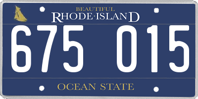 RI license plate 675015