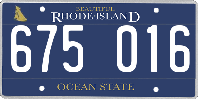 RI license plate 675016