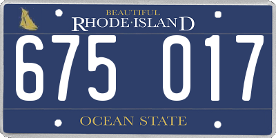 RI license plate 675017